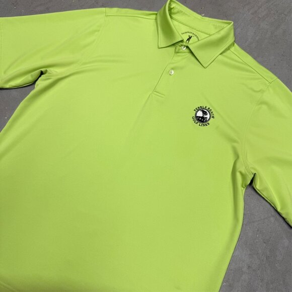 Fairway & Greene Tech Pebble Beach Golf Links Polo Shirt Stretch Yellow Small - Picture 3 of 7